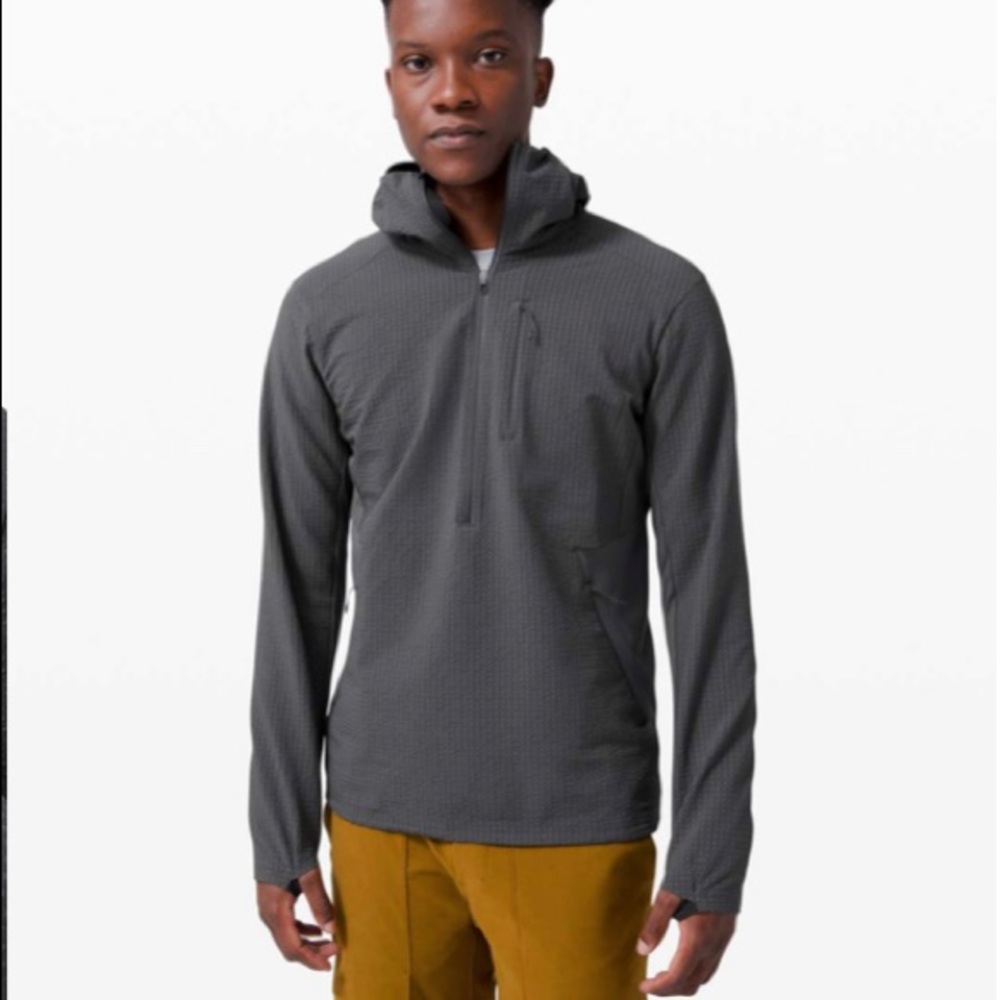 EUC Lululemon Men’s Graphite Gray Cold Terrain 3/4 Zip Pullover